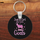 Geitenontwerp Voor Vrouwen Meisjes Pygmee Geitenbo Sleutelhanger (Voorkant)