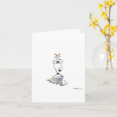 "Geitenpaal", blanco wenskaart Kaart (Gele Bloem)