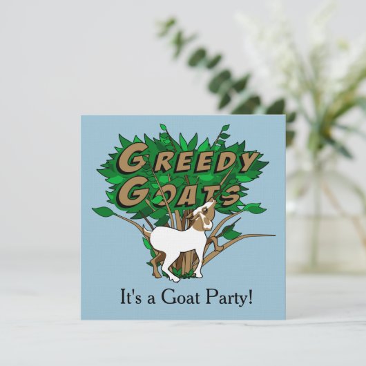 Geitenpartij nodigt traditioneel uit: Linen 5,25 x Kaart (Staand voorkant)