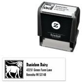  geitenpictogram retouradres  zelfinktende stempel (In situ)