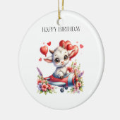 Geitenpiloot verjaardag keramisch ornament (Links)