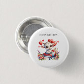 Geitenpiloot verjaardag ronde button 3,2 cm (Voorkant /achterkant)