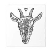 Geitenportret met hart notitieblok (Voorkant)