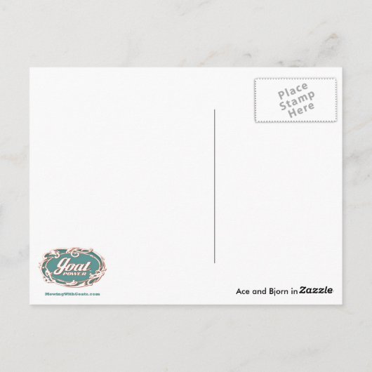 Geitenpower Briefkaart (Achterkant)
