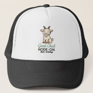 Geitenpraatmodus: AAN Grappig geit sprekend ontw Trucker Pet
