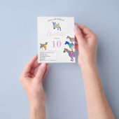 Geitenprijs van Birthday Party roze budget Flyer (Hand)