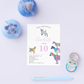 Geitenprijs van Birthday Party roze budget Flyer (Enkel)