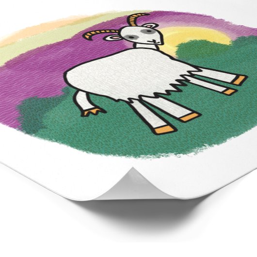 geitenprint poster (Hoek)