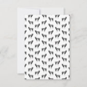  Geitenprintpatroon AANGEPASTE ACHTERGRONDKLEUR Bedankkaart (Voorkant)