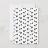 Geitenprintpatroon AANGEPASTE ACHTERGRONDKLEUR Bedankkaart (Achterkant)