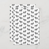 Geitenprintpatroon AANGEPASTE ACHTERGRONDKLEUR Bedankkaart (Voorkant / Achterkant)