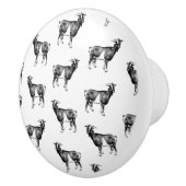  Geitenprintpatroon AANGEPASTE ACHTERGRONDKLEUR Keramische Knop (Rechts)