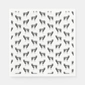  Geitenprintpatroon AANGEPASTE ACHTERGRONDKLEUR Servet (Voorkant)