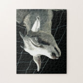 Geitenpuzzel - "De gras is altijd groener" Legpuzzel (Verticaal)