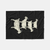 Geitenretro Fleece Deken (Voorkant (Horizontaal))