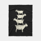 Geitenretro Fleece Deken (Voorkant)