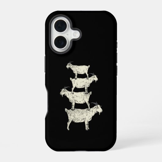 Geitenretro iPhone 16 Hoesje (Achterkant)