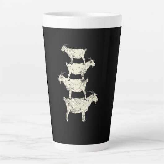 Geitenretro Latte Mok (Voorkant)