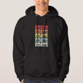 Geitenretro  ontwerpvee hoodie (Voorkant)