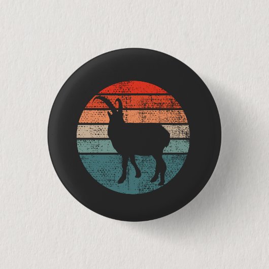 Geitenretro ronde button 3,2 cm (Voorkant)