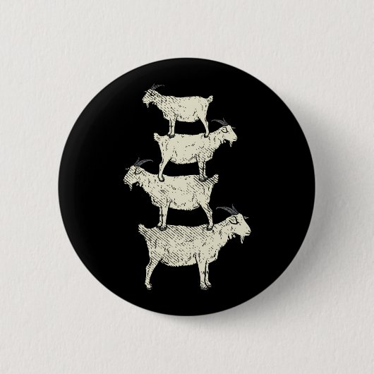 Geitenretro Ronde Button 5,7 Cm (Voorkant)