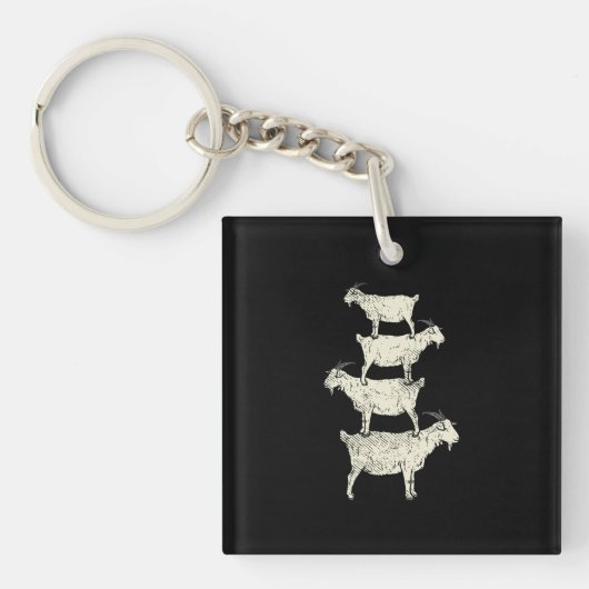 Geitenretro Sleutelhanger (Voorkant)