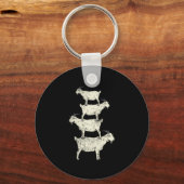 Geitenretro Sleutelhanger (Voorkant)