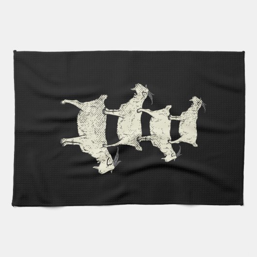 Geitenretro Theedoek (Horizontaal)