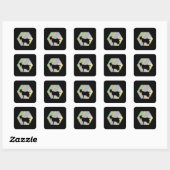 Geitenretro Vierkante Sticker (Vel)