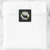 Geitenretro Vierkante Sticker (Tas)