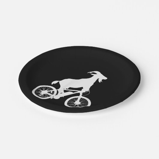 Geitenrijder Funny Goat Grafisch Papieren Bordje (Gekanteld)