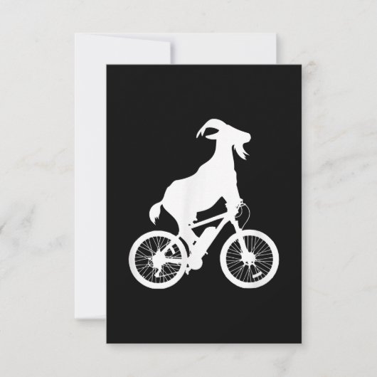Geitenrijder Funny Goat Grafisch RSVP Kaartje (Voorkant)