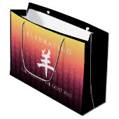 Geitenrood 羊 Chinees Zodiac Lunar Symbool Groot Cadeauzakje (Voorkant Gekanteld)