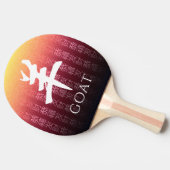 Geitenrood 羊 Chinees Zodiac Lunar Symbool Tafeltennisbatje (Zijkant)