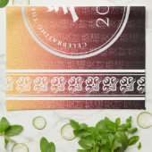 Geitenrood 羊 Chinees Zodiac Lunar Symbool Theedoek (Gevouwen)