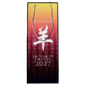 Geitenrood 羊 Chinees Zodiac Lunar Symbool Wijn Cadeautas (Achterkant)