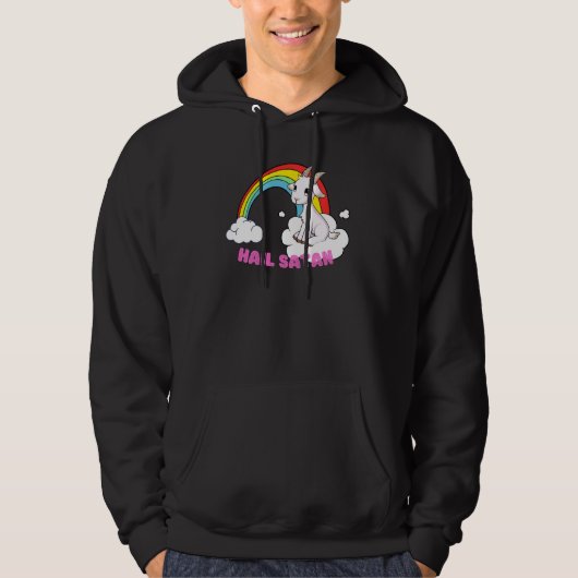 Geitensatanisch occulte geitenretro hoodie (Voorkant)