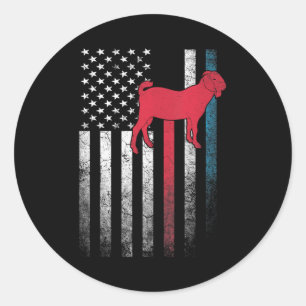 Geitenschapenfokker 4 juli Amerikaanse Boerderij Ronde Sticker