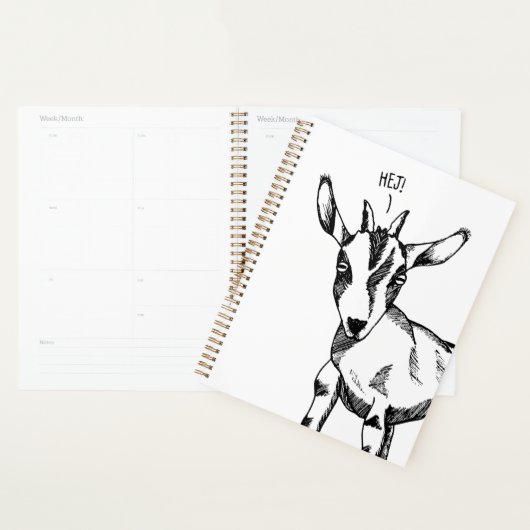 Geitenschets gezegde "Hej!" Planner (Display)