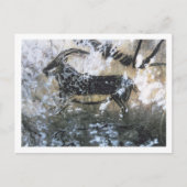 Geitenschilderij of Chamois, rotsschilderij in de  Briefkaart (Voorkant)