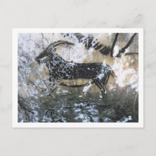 Geitenschilderij of Chamois, rotsschilderij in de  Briefkaart