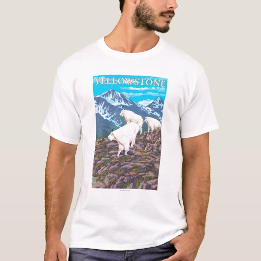 Geitensecène in het gebergte - Nationaal Park Yell T-shirt (Voorkant)