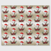 Geitenskerst Schattig Kind LaMancha in Antlers W Cadeaupapier (Vlak)