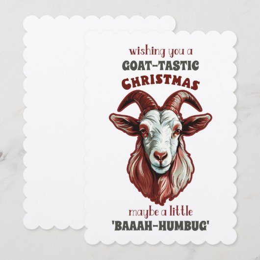 "Geitensmaak: Een 'Baaah-Humbug' Kerst Kaart (Voorkant / Achterkant)