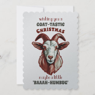"Geitensmaak: Een 'Baaah-Humbug' Kerst Kaart
