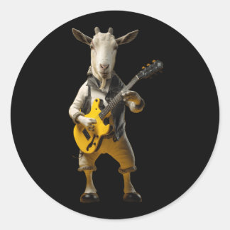 Geitenspel Gitaar Gitaar Muzikant Gitarist Marchi Ronde Sticker