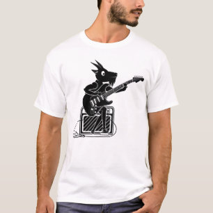 Geitenspel met elektrische gitaar t-shirt