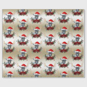 Geitensschild met kerst in de Pygmy-Baby in Antler Cadeaupapier (Vlak)