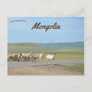 Geitenstapel in Mongolië Briefkaart