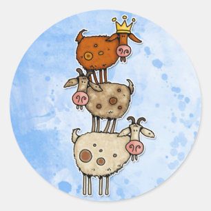 geitenstapel ronde sticker